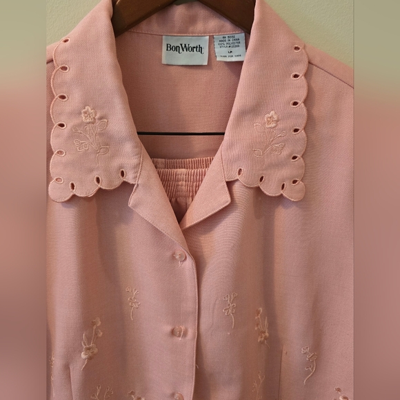 Pink Embroidered Two-Piece Set - Picture 2 of 5